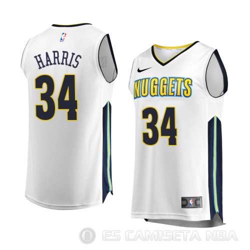 Camiseta Devin Harris #34 Denver Nuggets Association 2017-18 Blanco - Haga un click en la imagen para cerrar